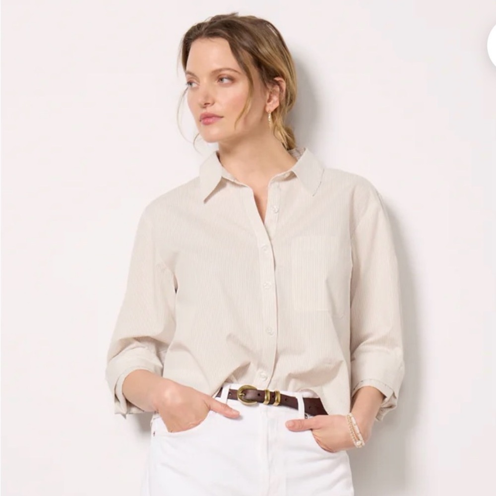 Evereve Aiden Crop Shirt